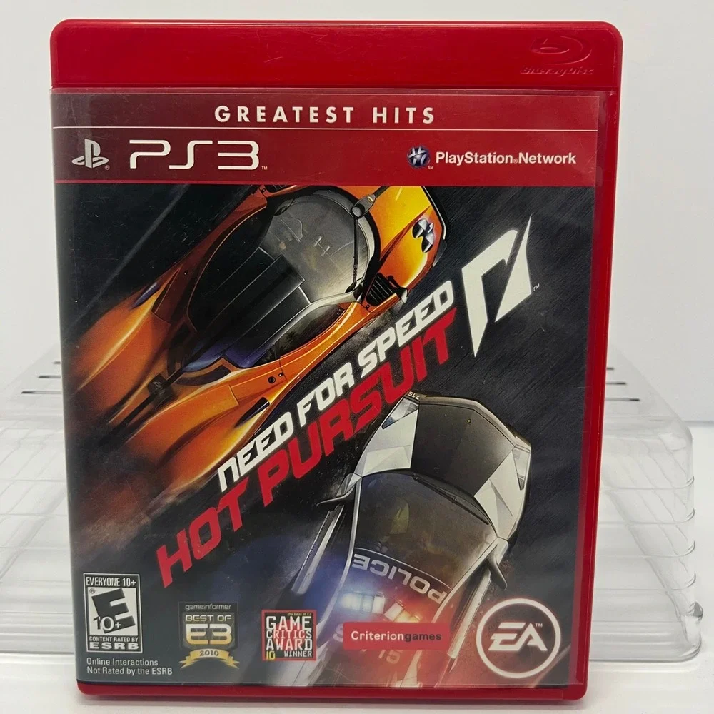 Need for Speed Hot Pursuit PlayStation 3 PS3 Greatest‎ Hits Tested Red Case
